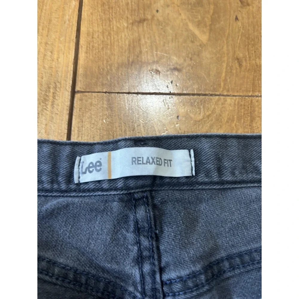 Lee Men's Relaxed Fit Jeans Size 38x30 Washed Black Gray Denim Casual Work